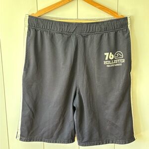 Men’s reversible blue and gray Hollister shorts size M.